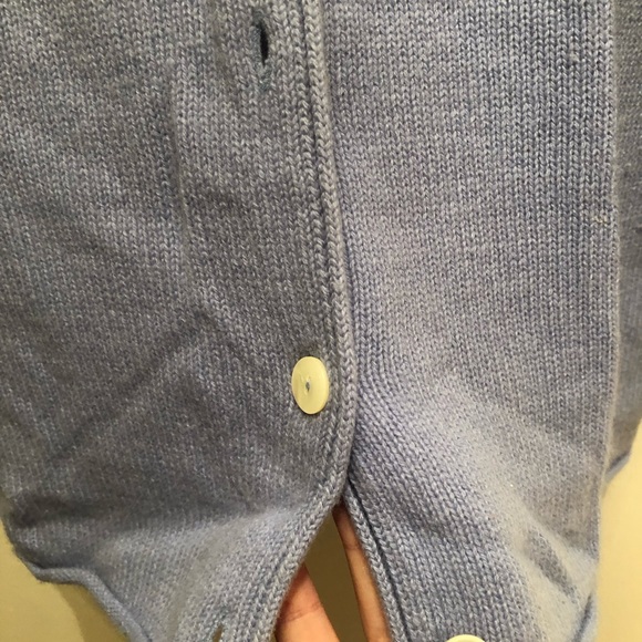 Cashmere- light blue button up cardigan - Picture 2 of 6